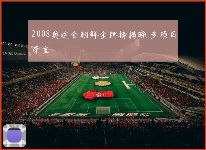 2008奥运会朝鲜金牌榜揭晓 多项目夺金